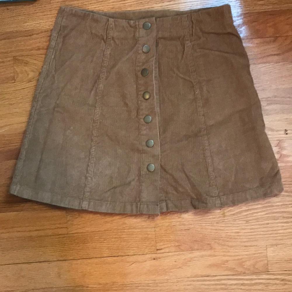 Tan Corduroy Skirt